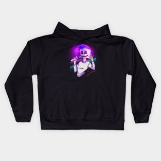 Marshmello Retrowave Party Kids Hoodie